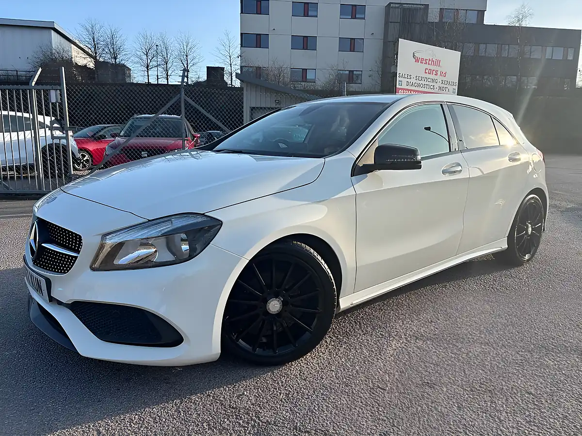 Used 2017 Mercedes-Benz a-Class AMG Line White - Interior and Exterior details 15