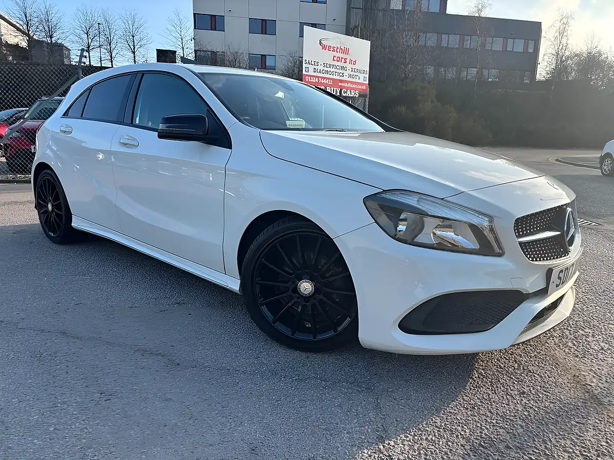 Used 2017 Mercedes-Benz a-Class AMG Line White - Interior and Exterior details 5