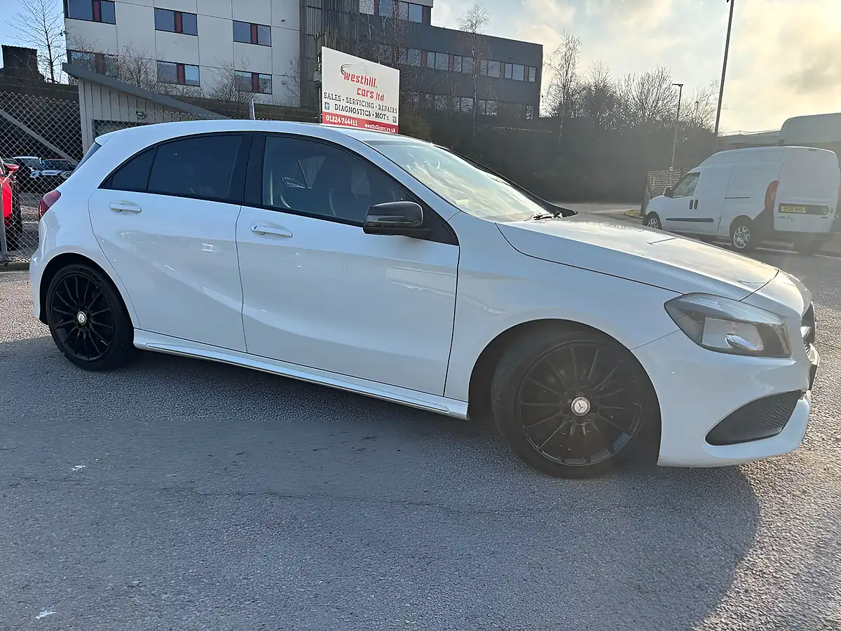 Used 2017 Mercedes-Benz a-Class AMG Line White - Interior and Exterior details 7
