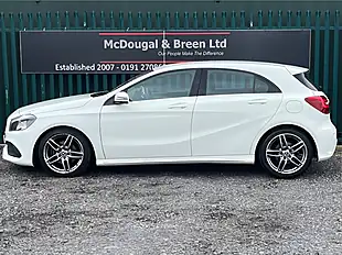 Used 2017 Mercedes-Benz a Class AMG Line White - Interior and Exterior details 2