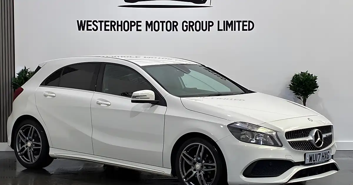 Used 2017 Mercedes-Benz a Class AMG Line White - Front View