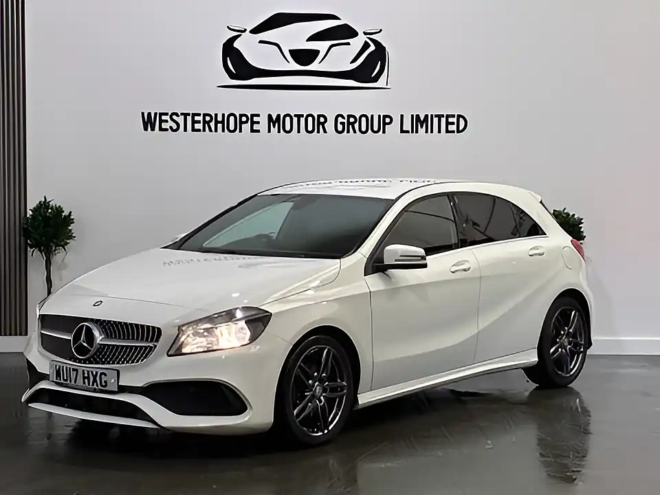 Used 2017 Mercedes-Benz a Class AMG Line White - Interior and Exterior details 12