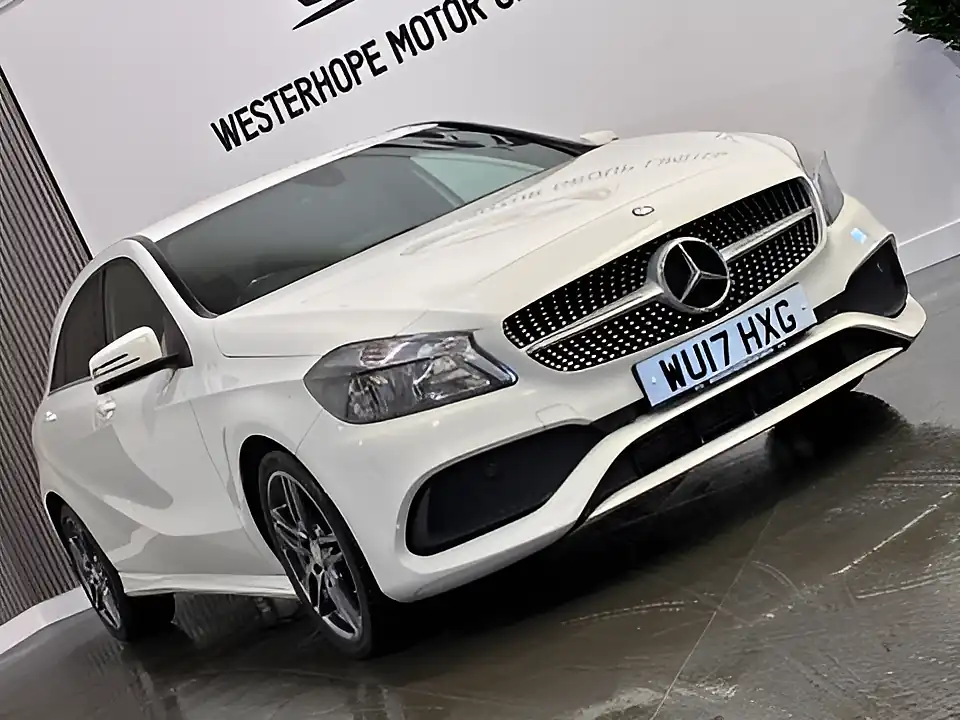 Used 2017 Mercedes-Benz a Class AMG Line White - Interior and Exterior details 13