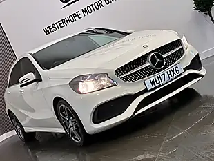 Used 2017 Mercedes-Benz a Class AMG Line White - Interior and Exterior details 14