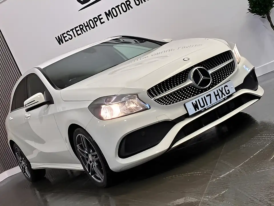 Used 2017 Mercedes-Benz a Class AMG Line White - Interior and Exterior details 14
