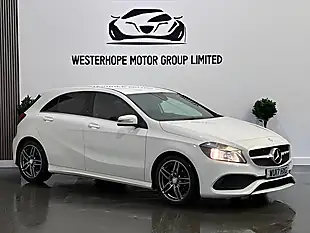 Used 2017 Mercedes-Benz a Class AMG Line White - Interior and Exterior details 8