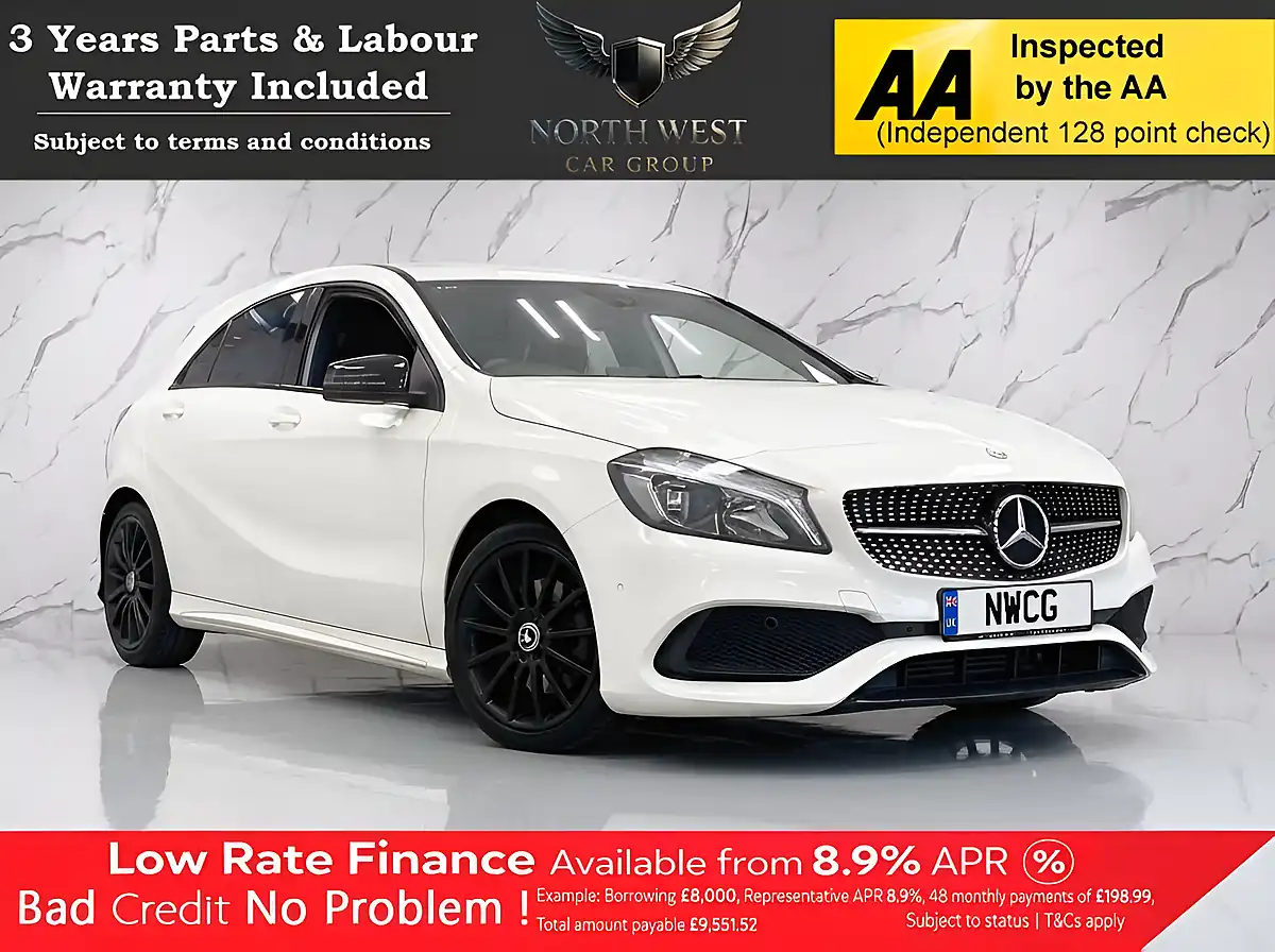 Used 2017 Mercedes-Benz a Class AMG Line White - Front View