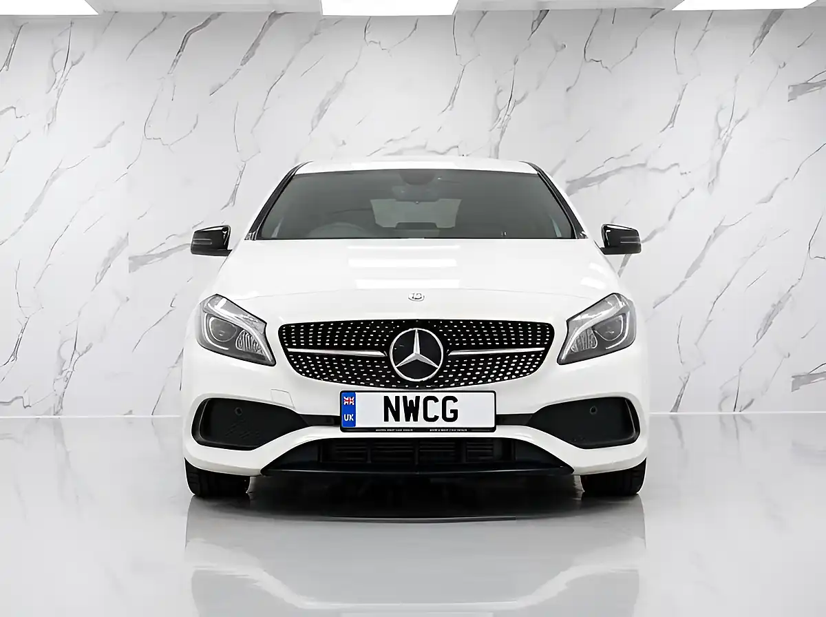 Used 2017 Mercedes-Benz a Class AMG Line White - Interior and Exterior details 2