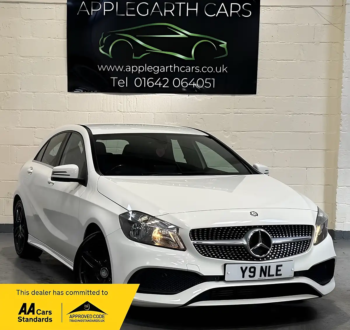 Used 2017 Mercedes-Benz a Class AMG Line White - Front View