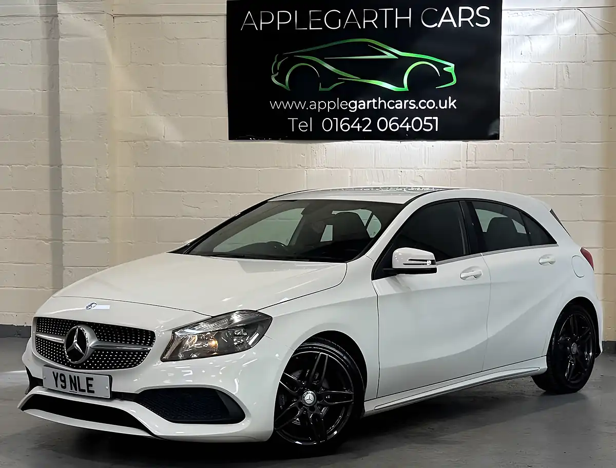 Used 2017 Mercedes-Benz a Class AMG Line White - Interior and Exterior details 14
