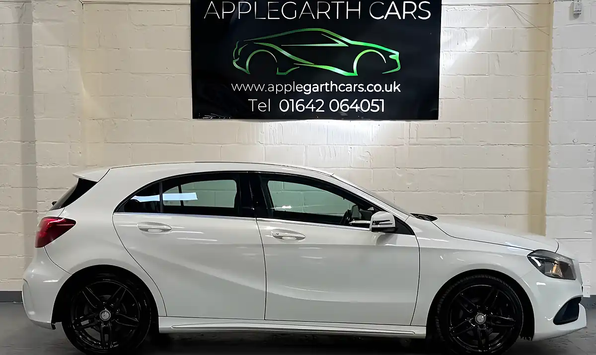 Used 2017 Mercedes-Benz a Class AMG Line White - Interior and Exterior details 2