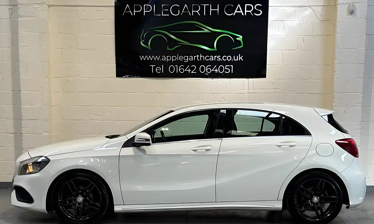 Used 2017 Mercedes-Benz a Class AMG Line White - Interior and Exterior details 6