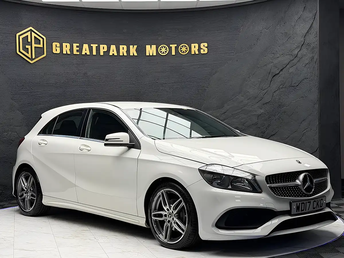 Used 2017 Mercedes-Benz a Class AMG Line White - Interior and Exterior details 3