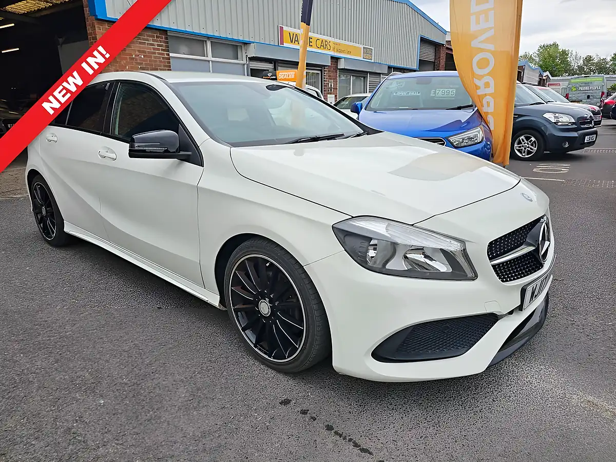 Used 2017 Mercedes-Benz a-Class AMG Line White - Front View