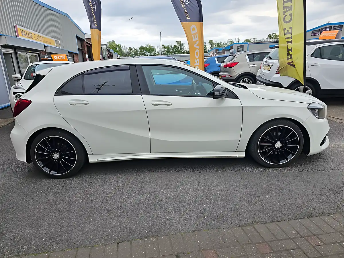 Used 2017 Mercedes-Benz a-Class AMG Line White - Interior and Exterior details 5