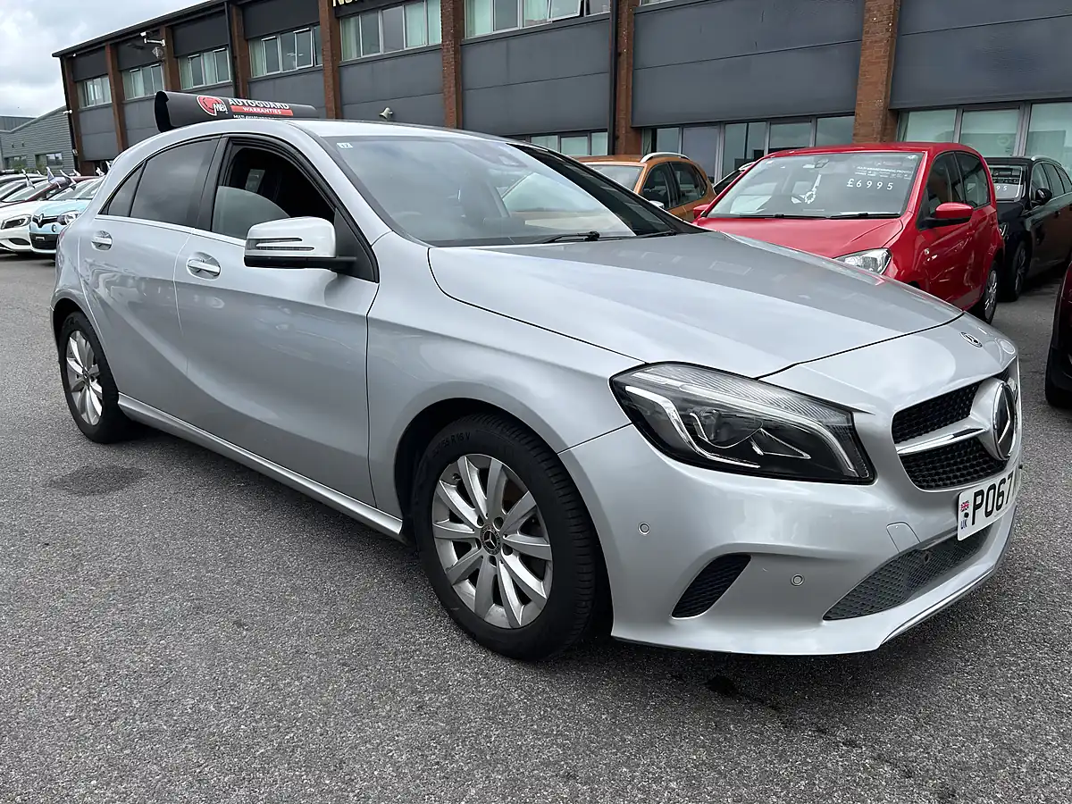 Used 2017 Mercedes-Benz a-Class Silver - Front View