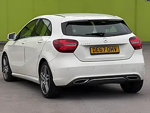 Used 2017 Mercedes-Benz a Class Sport (premium) White - Interior and Exterior details 6