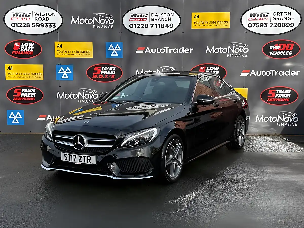 Used 2017 Mercedes-Benz C Class AMG Line Black - Front View