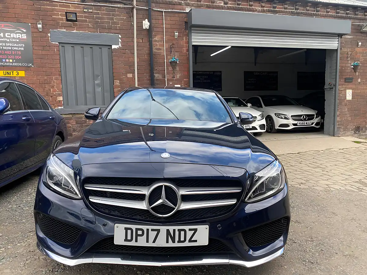Used 2017 Mercedes-Benz C Class AMG Line Blue - Front View
