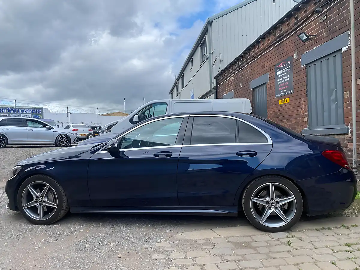 Used 2017 Mercedes-Benz C Class AMG Line Blue - Interior and Exterior details 3