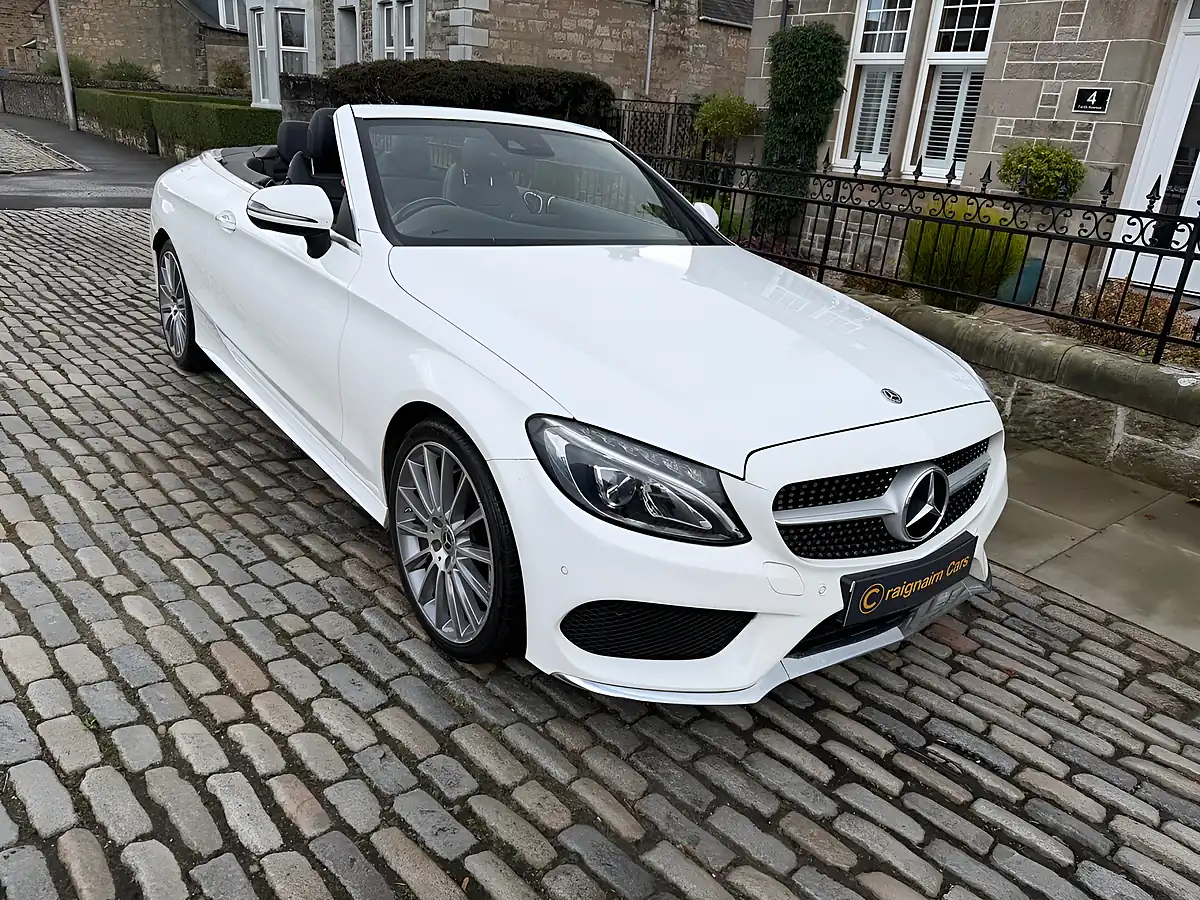 Used 2017 Mercedes-Benz C Class AMG Line Cabriolet Polar White - Interior and Exterior details 11