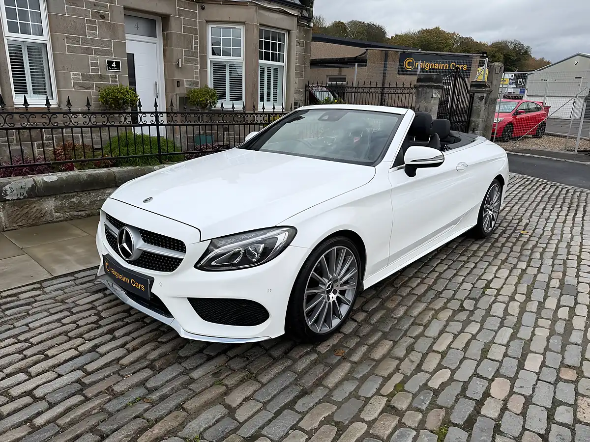Used 2017 Mercedes-Benz C Class AMG Line Cabriolet Polar White - Interior and Exterior details 3