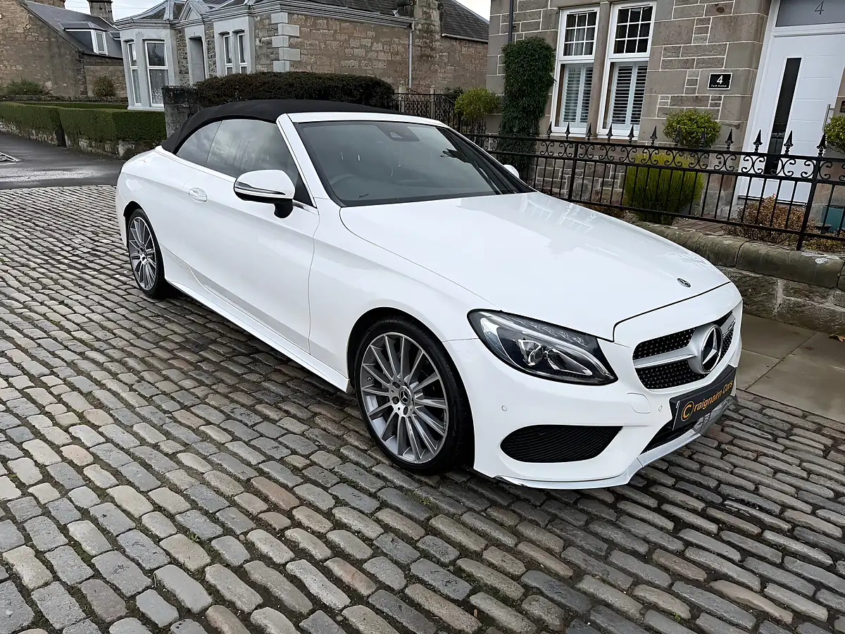 Used 2017 Mercedes-Benz C Class AMG Line Cabriolet Polar White - Interior and Exterior details 4