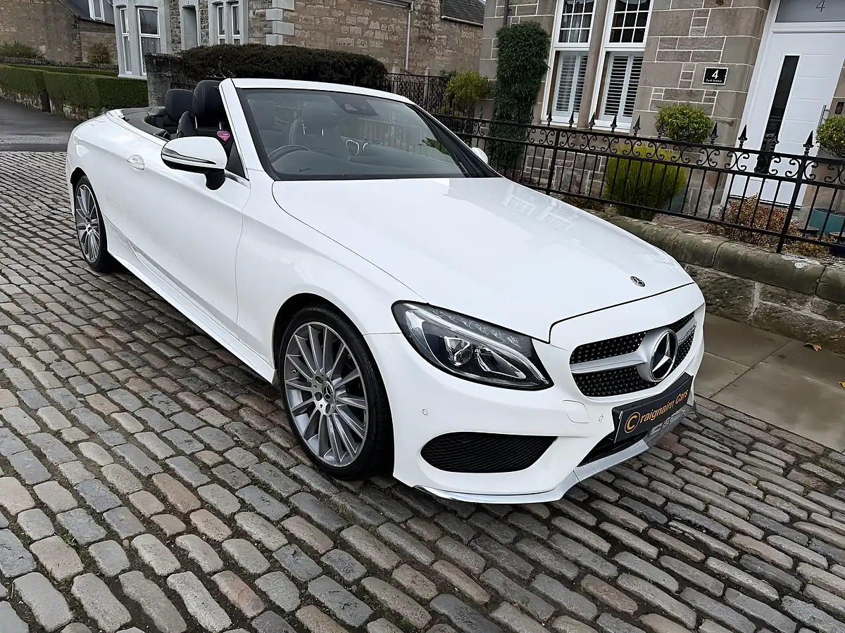 Used 2017 Mercedes-Benz C Class AMG Line Cabriolet Polar White - Interior and Exterior details 9