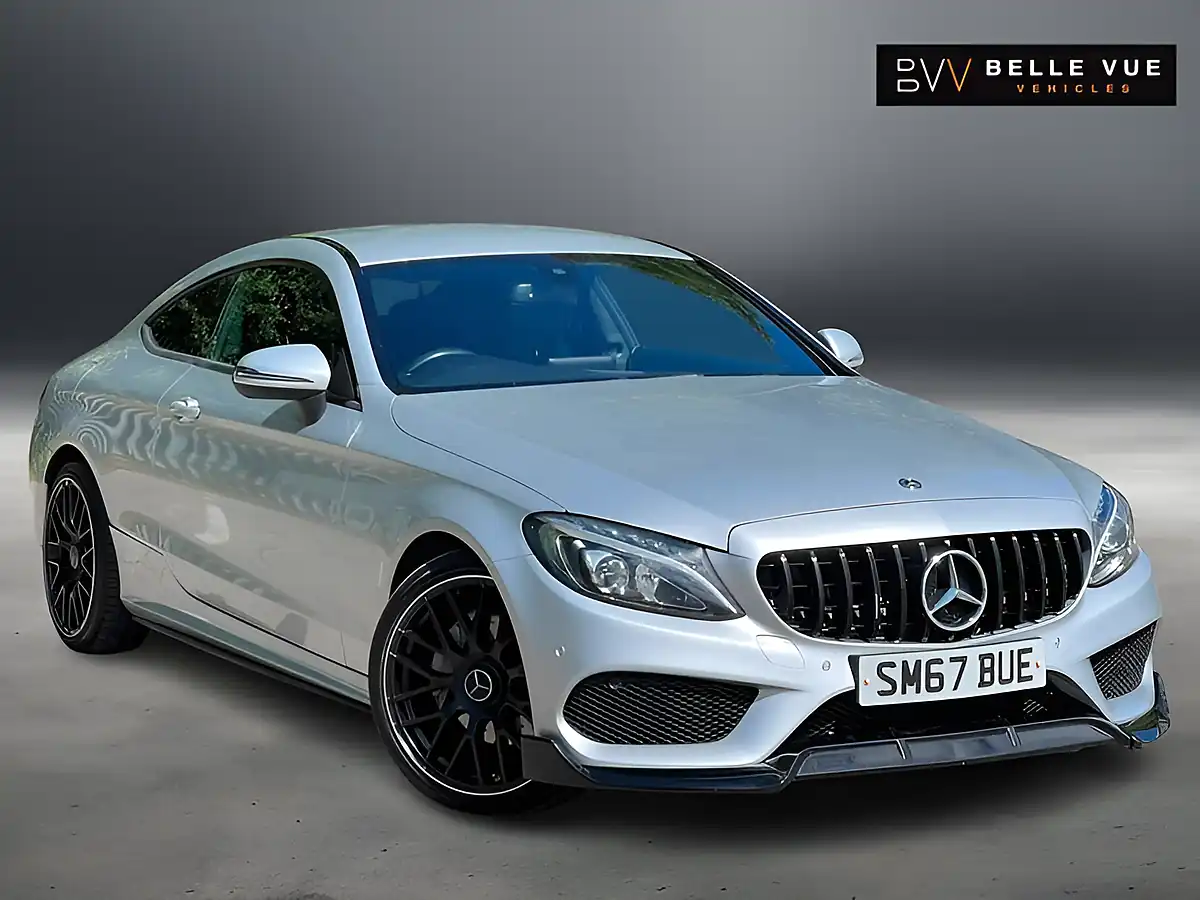 Used 2017 Mercedes-Benz C Class AMG Line Iridium Silver - Front View