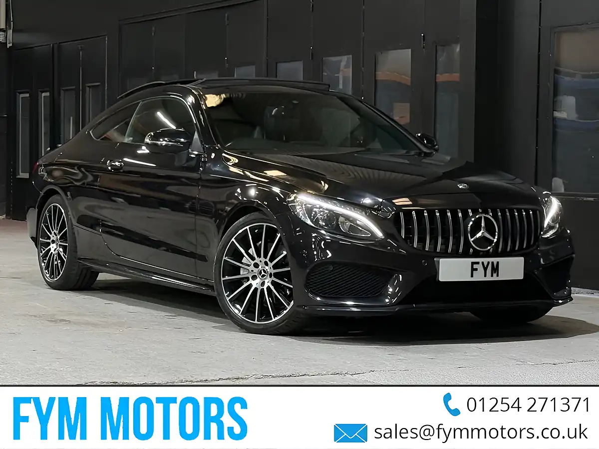 Used 2017 Mercedes-Benz C Class AMG Line (premium) Black - Front View