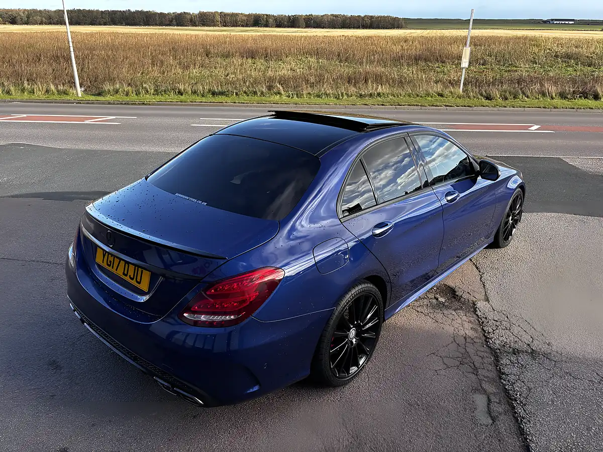 Used 2017 Mercedes-Benz C Class AMG Line Premium Blue - Interior and Exterior details 3