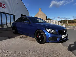 Used 2017 Mercedes-Benz C Class AMG Line Premium Blue - Interior and Exterior details 9