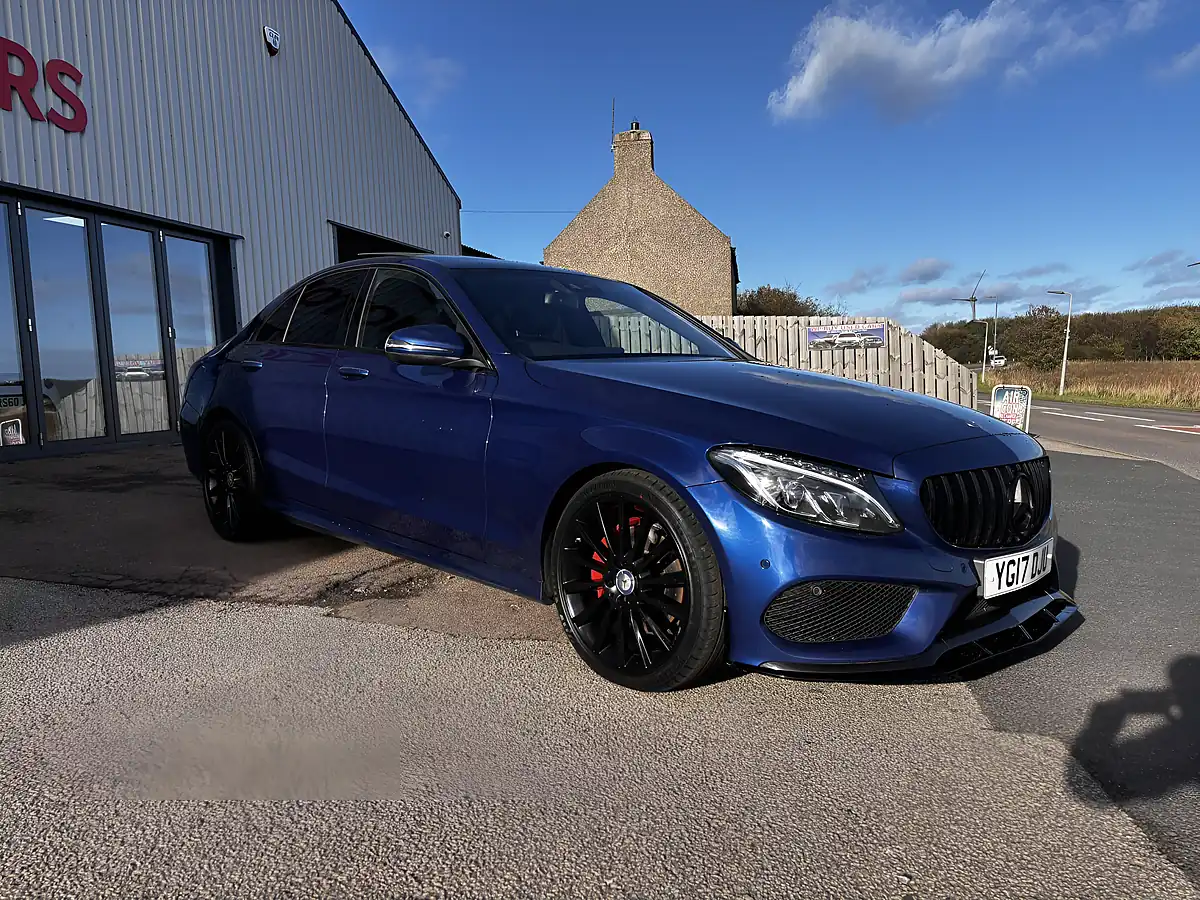 Used 2017 Mercedes-Benz C Class AMG Line Premium Blue - Interior and Exterior details 9