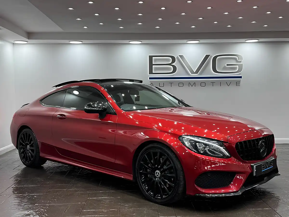 Used 2017 Mercedes-Benz C Class AMG Line (premium) Red - Front View
