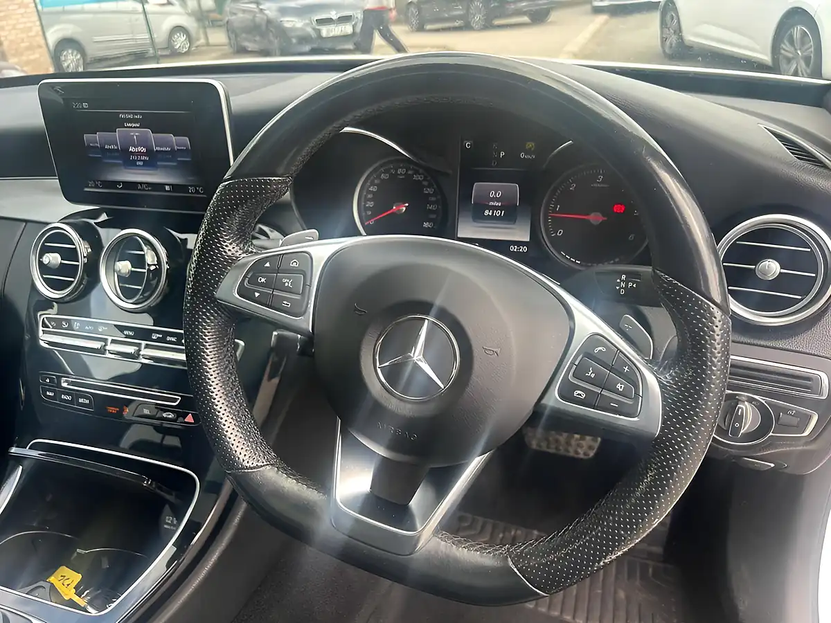 Used 2017 Mercedes-Benz C Class AMG Line (premium) White - Interior and Exterior details 18