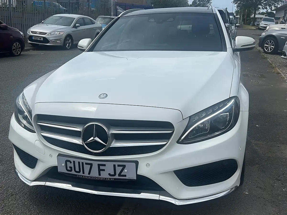 Used 2017 Mercedes-Benz C Class AMG Line (premium) White - Interior and Exterior details 6
