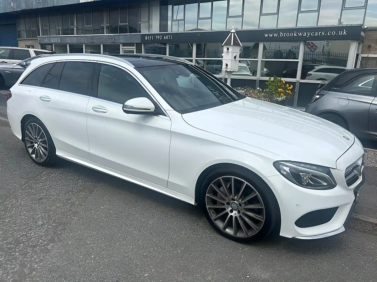 Used 2017 Mercedes-Benz C Class AMG Line (premium) White - Interior and Exterior details 9