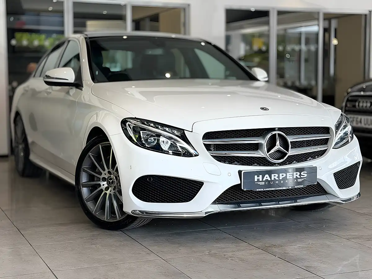 Used 2017 Mercedes-Benz C Class AMG Line Saloon White - Front View