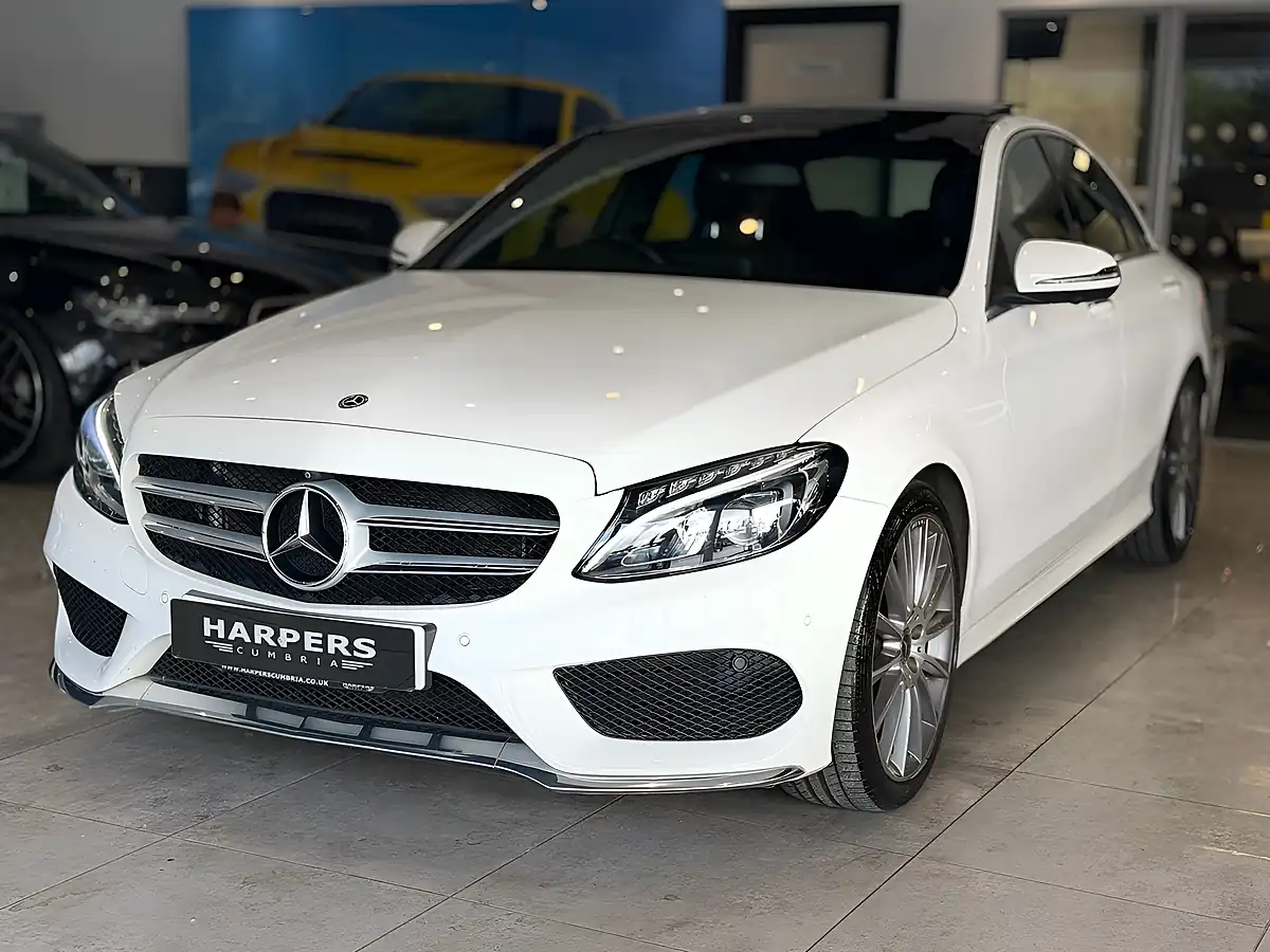 Used 2017 Mercedes-Benz C Class AMG Line Saloon White - Interior and Exterior details 3