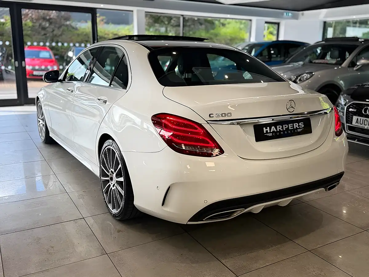 Used 2017 Mercedes-Benz C Class AMG Line Saloon White - Interior and Exterior details 5