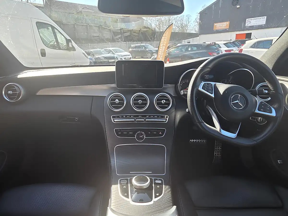 Used 2017 Mercedes-Benz C Class AMG Line White - Interior and Exterior details 7