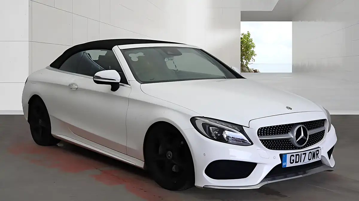 Used 2017 Mercedes-Benz C Class AMG Line White - Front View