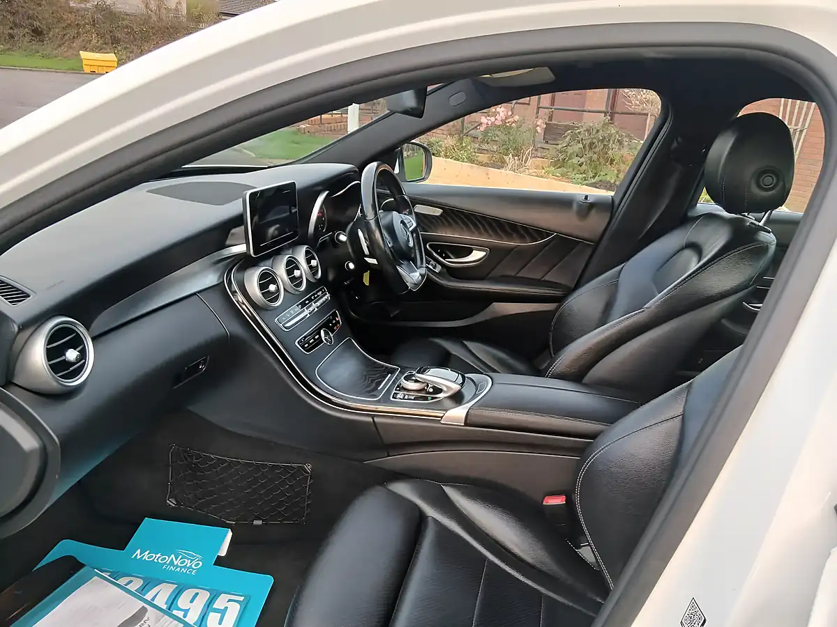 Used 2017 Mercedes-Benz C Class AMG Line White - Interior and Exterior details 11