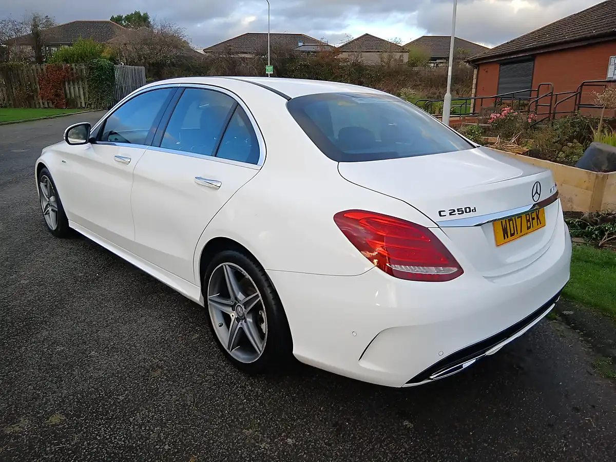 Used 2017 Mercedes-Benz C Class AMG Line White - Interior and Exterior details 7