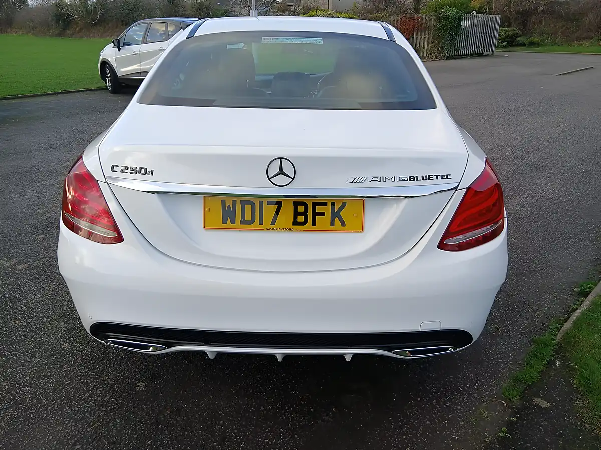 Used 2017 Mercedes-Benz C Class AMG Line White - Interior and Exterior details 8