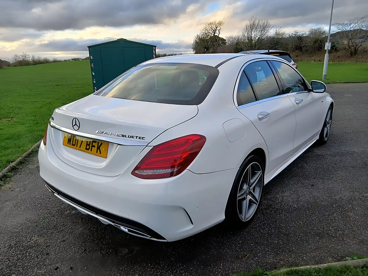 Used 2017 Mercedes-Benz C Class AMG Line White - Interior and Exterior details 9
