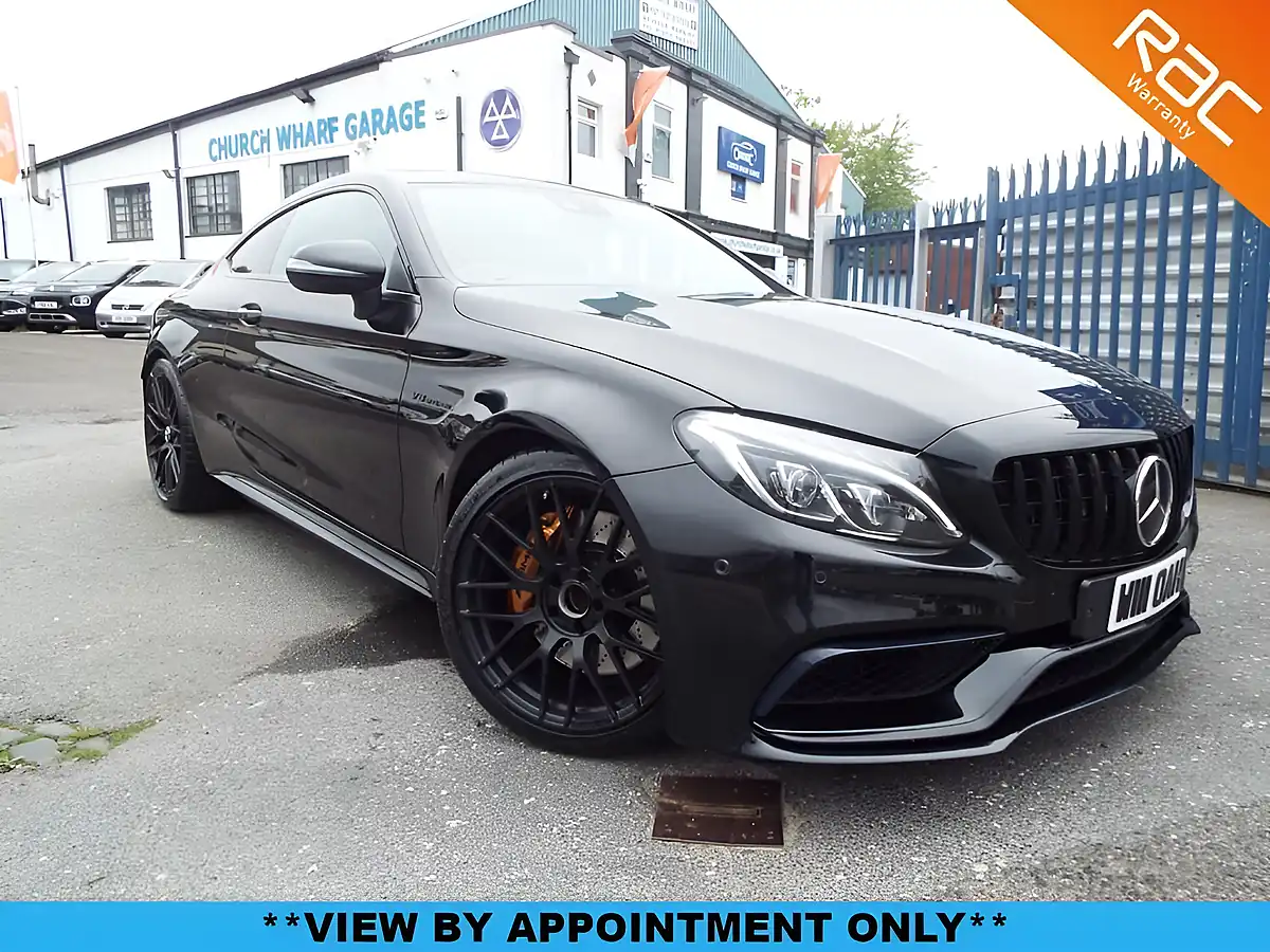 Used 2017 Mercedes-Benz C Class AMG Premium Coupe Black - Front View