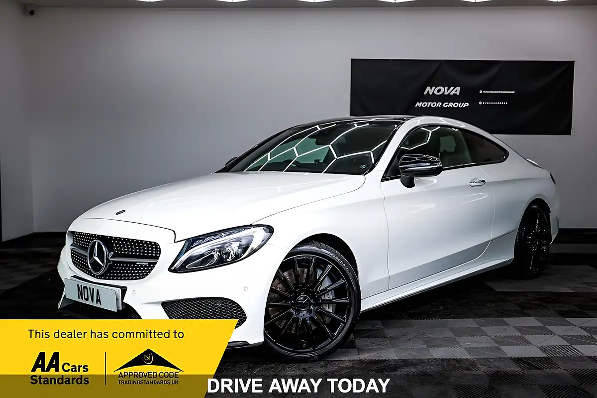 Used 2017 Mercedes-Benz C-Class Premium Plus White - Front View
