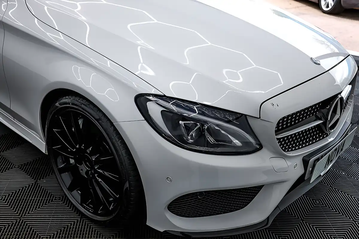 Used 2017 Mercedes-Benz C-Class Premium Plus White - Interior and Exterior details 17