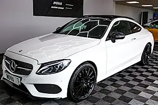 Used 2017 Mercedes-Benz C-Class Premium Plus White - Interior and Exterior details 7